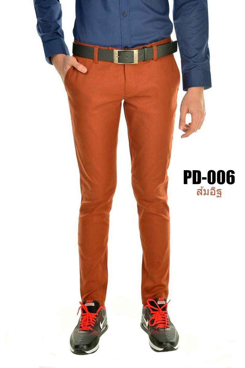 กางเกงขายาว รุ่น PD-006 (สีส้มอิฐ)