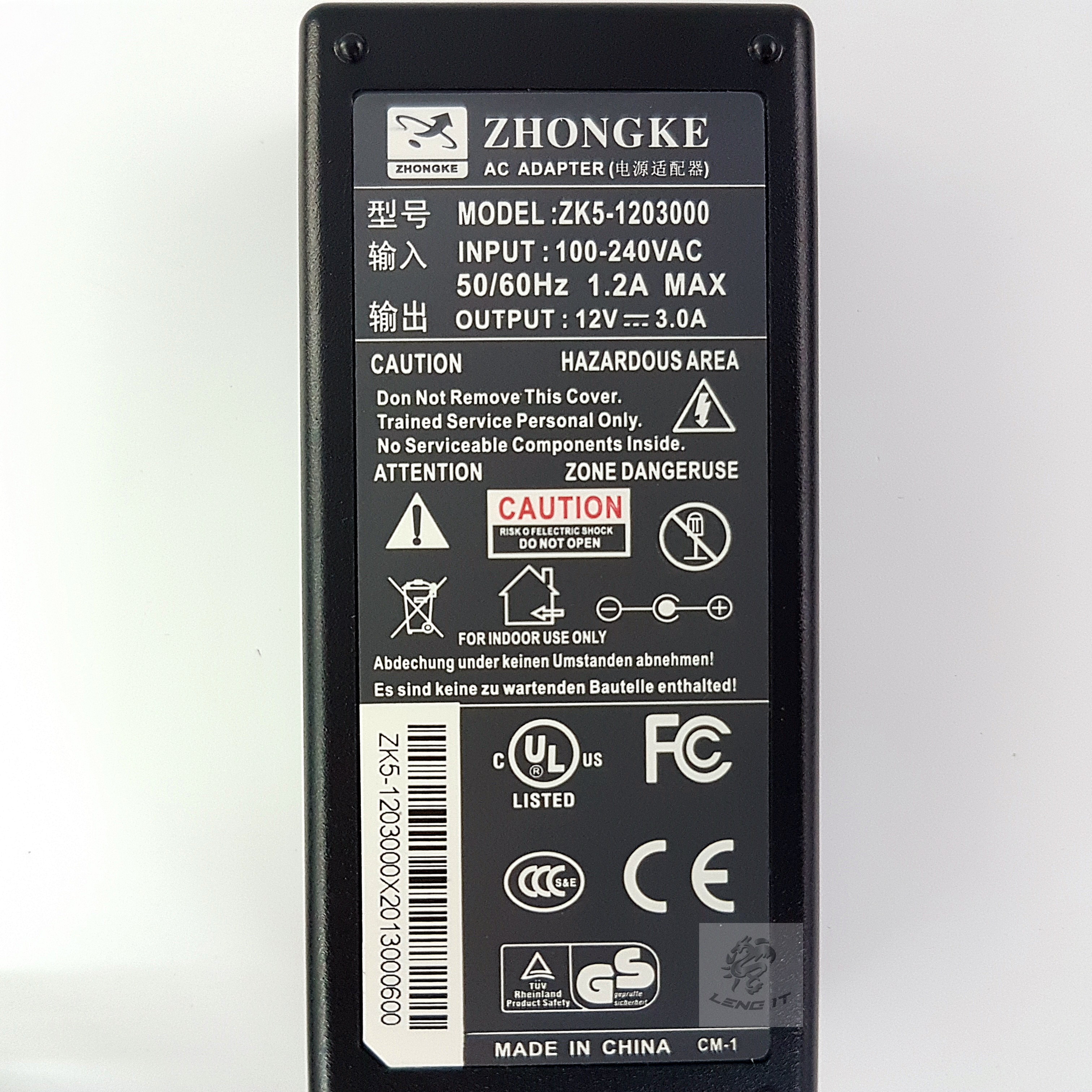 ADAPTER 12 V 3A 36W หัว5.5x2.5MM (ของเทียบ OEM)