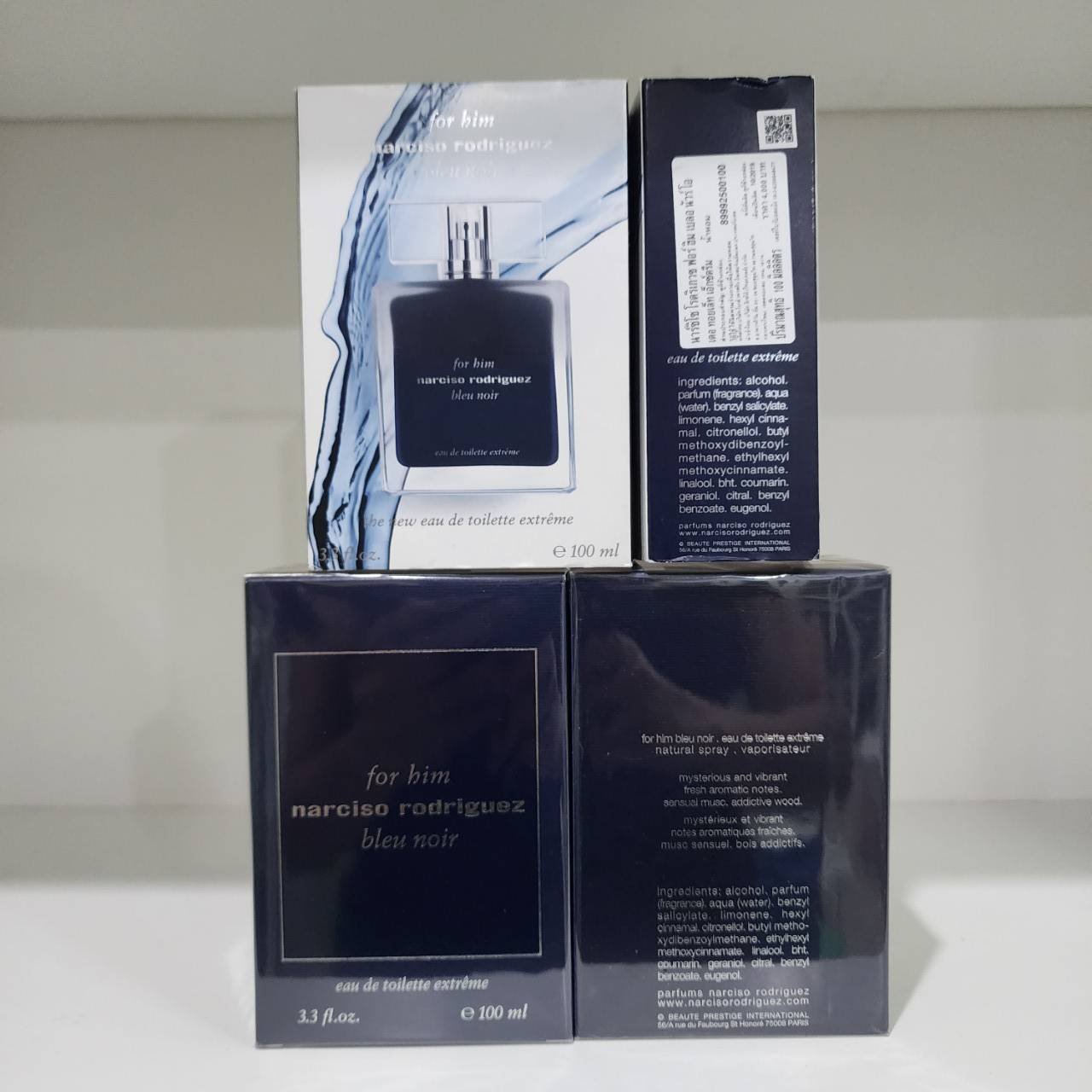น้ำหอมแท้ Narciso Rodriguez Bleu Noir For Him Eau De Toilette Extreme 100ml กล่องซีลป้ายไทย (ผลิต10/2019 )