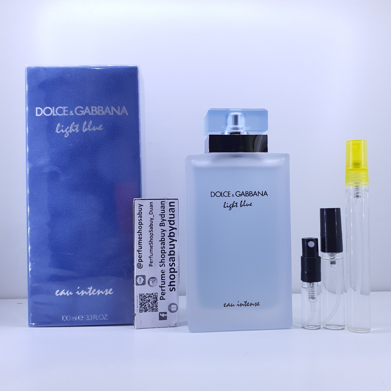 น้ำหอมแท้แบ่งขาย D&G Dolce & Gabbana Light Blue Eau Intense หญิง 💕Travel Size แบบทดลอง