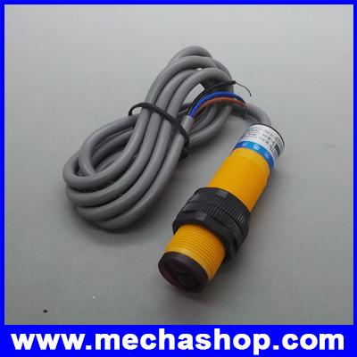 โฟโต้อิเล็กทริคเซนเซอร์ โฟโต้สวิตซ์เซนเซอร์ Photoelectric switch sensor 7-30cm E18-BO3N1 NPN NO แรงดัน 6-36Vdc 300mA