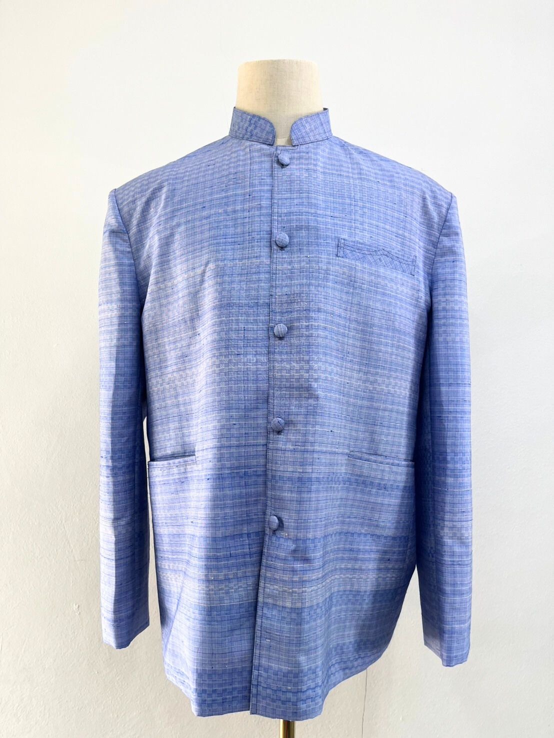 สั่งตัด (ไม่รวมผ้า) เสื้อสูท คอพระราชทาน แขนยาว แบบดั้งเดิม เลือกตาม Size