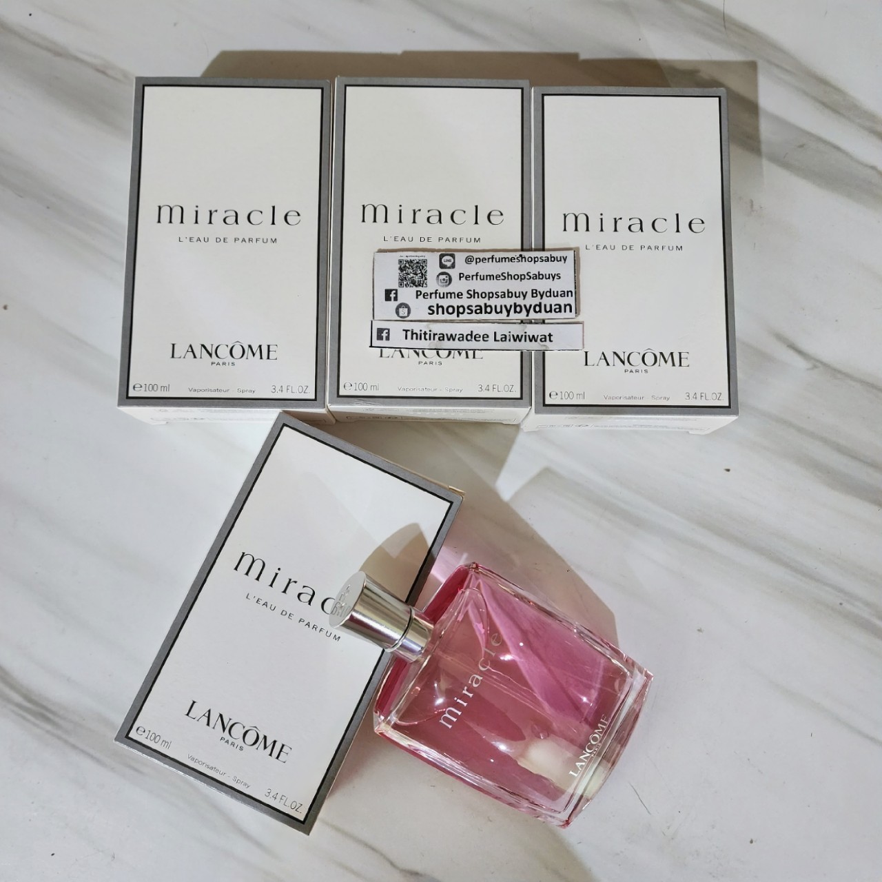 น้ำหอมแท้ Lancome Miracle for Women EDP 100 ml. กล่องขาว