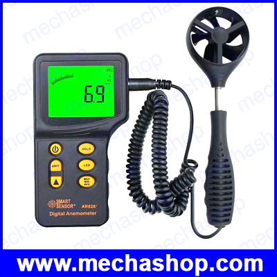 เครื่องวัดความเร็วลม ใบพัดแยก AR826+ Digital Anemometer LCD Backlight Air Wind Speed Gauge Velocity Meter Diagnostic-Tool Thermometer Temperature