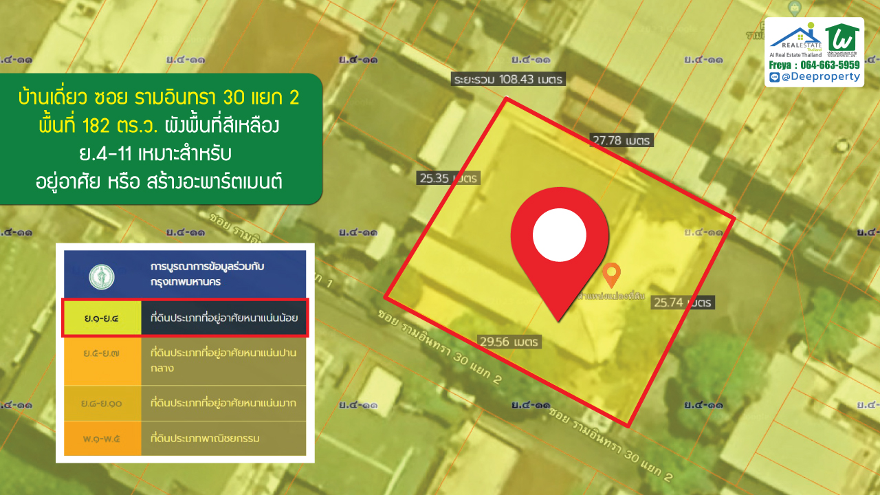 🏡ขายบ้านเดี่ยว 182 ตรว. 3 ชั้น ถนนรามอินทรา 30 แยก 2 ใกล้รถไฟฟ้า BTS มัยลาภ