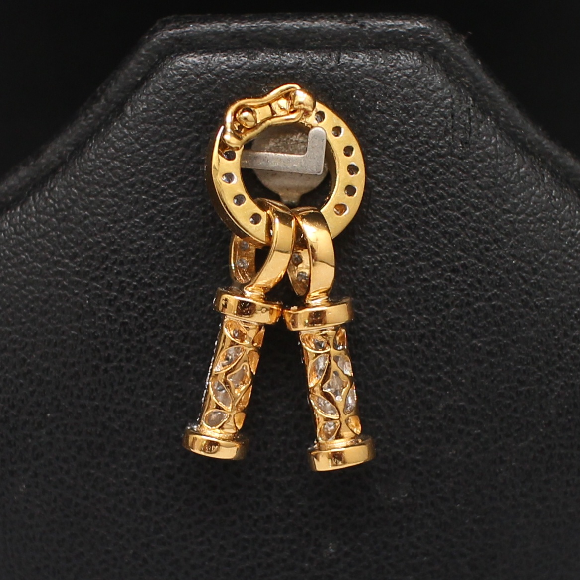 CL25122 ปลายสร้อยกลม เพชรแท้ 62 เม็ด 0.37 กะรัต ทองแท้ 18k นน.รวม 3.5 กรัม