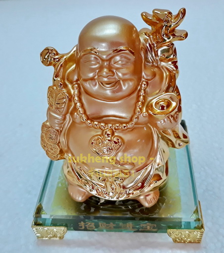 พระสังขจายถือถุงทองและคฑายู่อี่ ขนาด 4 นิ้ว