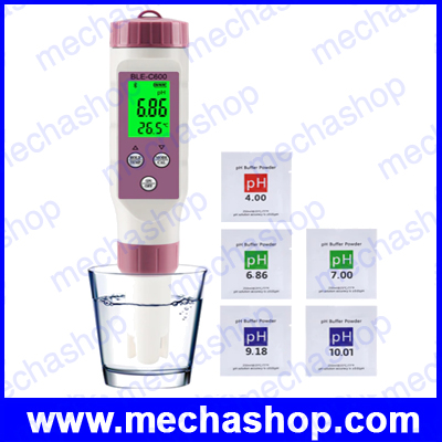 เครื่องวัดทดสอบคุณภาพของน้ำ Digital Water Quality Monitor Tester 7 in 1 TDS/ EC/ PH/ ORP/ SALT/ S.G/ TEMP สามารถเชื่อมต่อ บลูทูธ ดูผ่าน app มือถือได้