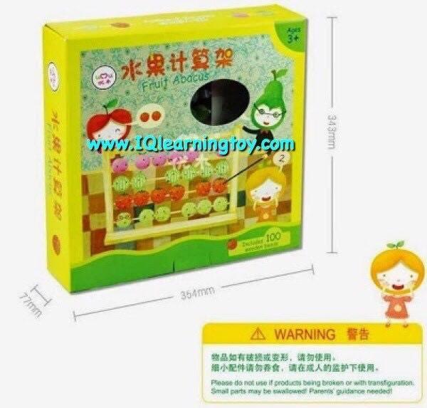 Abacus-Fruit ลูกคิดไม้ 10 หลัก ขนาดใหญ่รูปผลไม้ต่างๆ เพื่อการเรียนรู้เรื่องจำนวน สี ฝึกสมอง ความคิดสร้างสรรค์ ฝึกสมาธิ ส่งฟรี