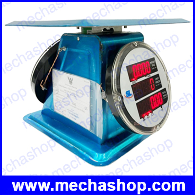 เครื่องชั่งดิจิตอล เครื่องชั่งคำนวณราคา 40kg ความละเอียด 0.01kg จานชั่งสเตนเลสขนาด 24x30cm SL รุ่น SL-136 ตัวถังสเตนเลส รูปทรงเครื่องชั่งสปริง (ผ่านการตรวจรับรอง)