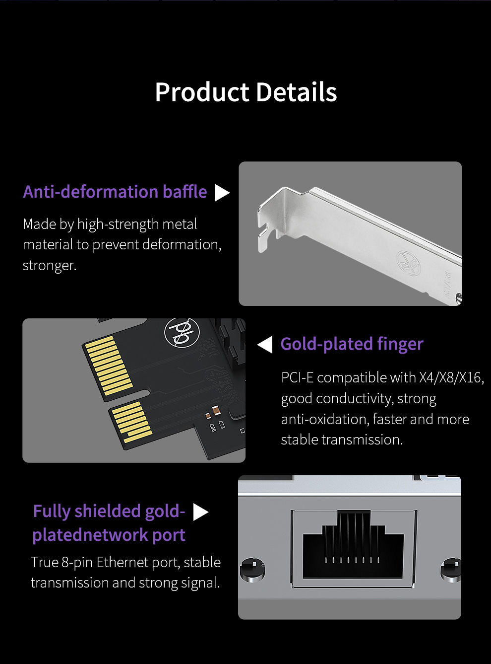 COMFAST CF-P25 PCI 2500Mbps Gigabit Gaming