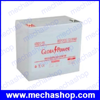แบตเตอรี่ Deep Cycle ยี่ห้อ Globas Power ชนิดแห้ง แบตเตอรี่ Global Power 12V 55AH Deep Cycle