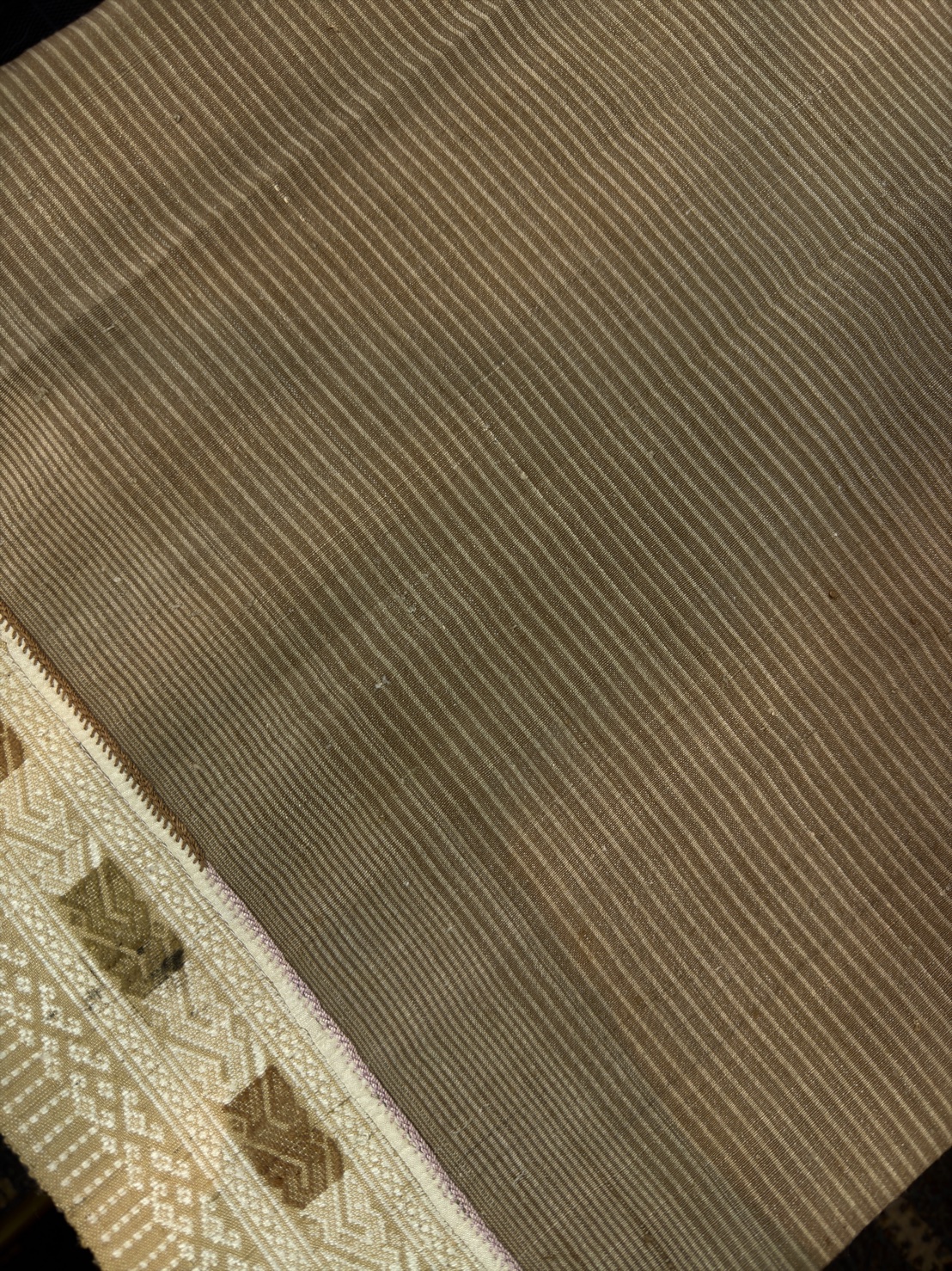 ซิ่นขิดไหม ต่อหัว ต่อเชิง ขนาด1x2เมตร สีน้ำตาล รหัส R4F-155-1246821