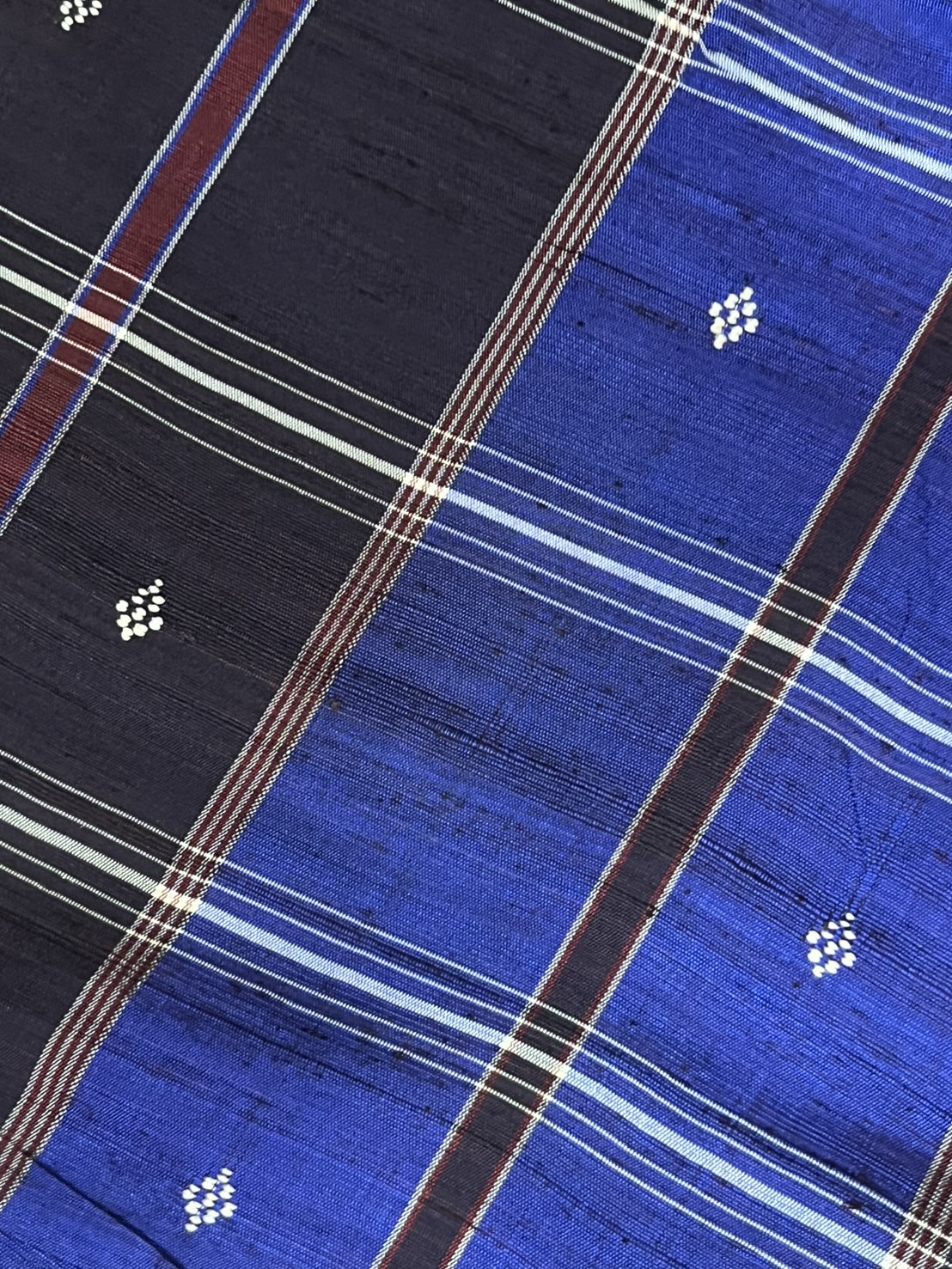 ผ้าไหมโสร่ง ผ้าโสร่งจกดาว ขนาด 1x2เมตร ทอเนื้อไหมบ้าน เนื้อแน่นทอหนา สีคละสี รหัส R1B-NY-0730681