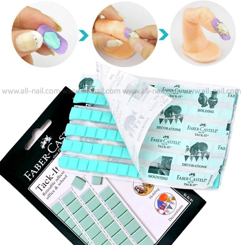 กาวดินน้ำมัน กาวดินเหนียว กาวสำหรับติดเล็บโชว์ 90ชิ้น (มี2สี)