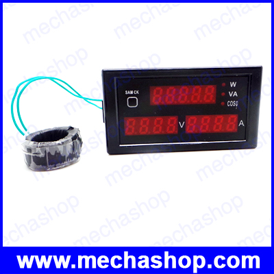 วัตต์มิเตอร์ แอมป์มิเตอร์ โวลท์มิเตอร์ AC200-450V 100A DL69-2048 Voltmeter Ammeter Power Digital LED Power สูงสุด 45000W (ขึ้นอยู่กับแรงดันไฟ Input)