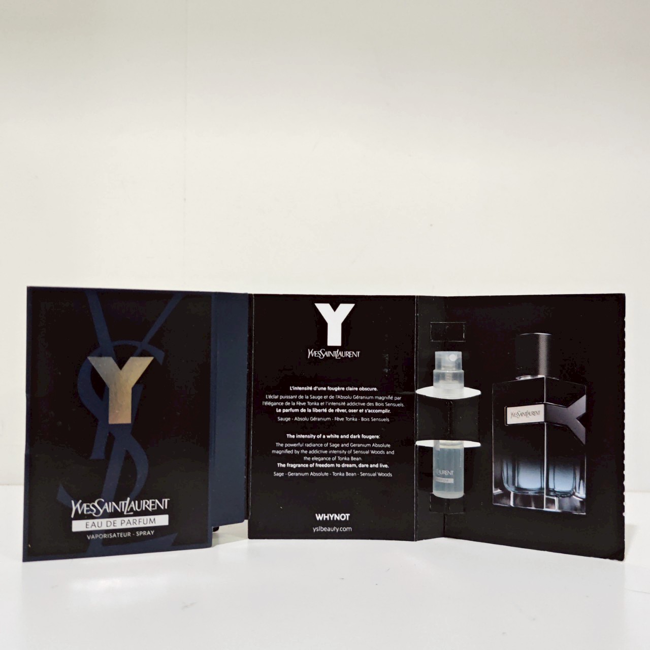 น้ำหอมไวออลหลอดทดลอง YSL Y EDP 1.2ml Spray Sample Vial แบบหลอดทดลอง น้ำหอมไวออลแบบหลอด