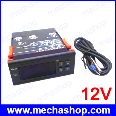 เทมคอนโทรล ควบคุมอุณหภูมิแบบดิจิตอลพร้อมเซนเซอร์ 10A 12V Digital Temperature Controller Thermocouple thermal regulator -40°C to 120 °C