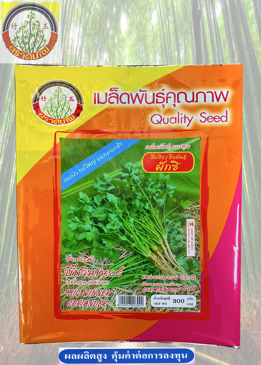 ผักชี บิ๊กวินเนอร์ ตราต้นไผ่ (300 กรัม)