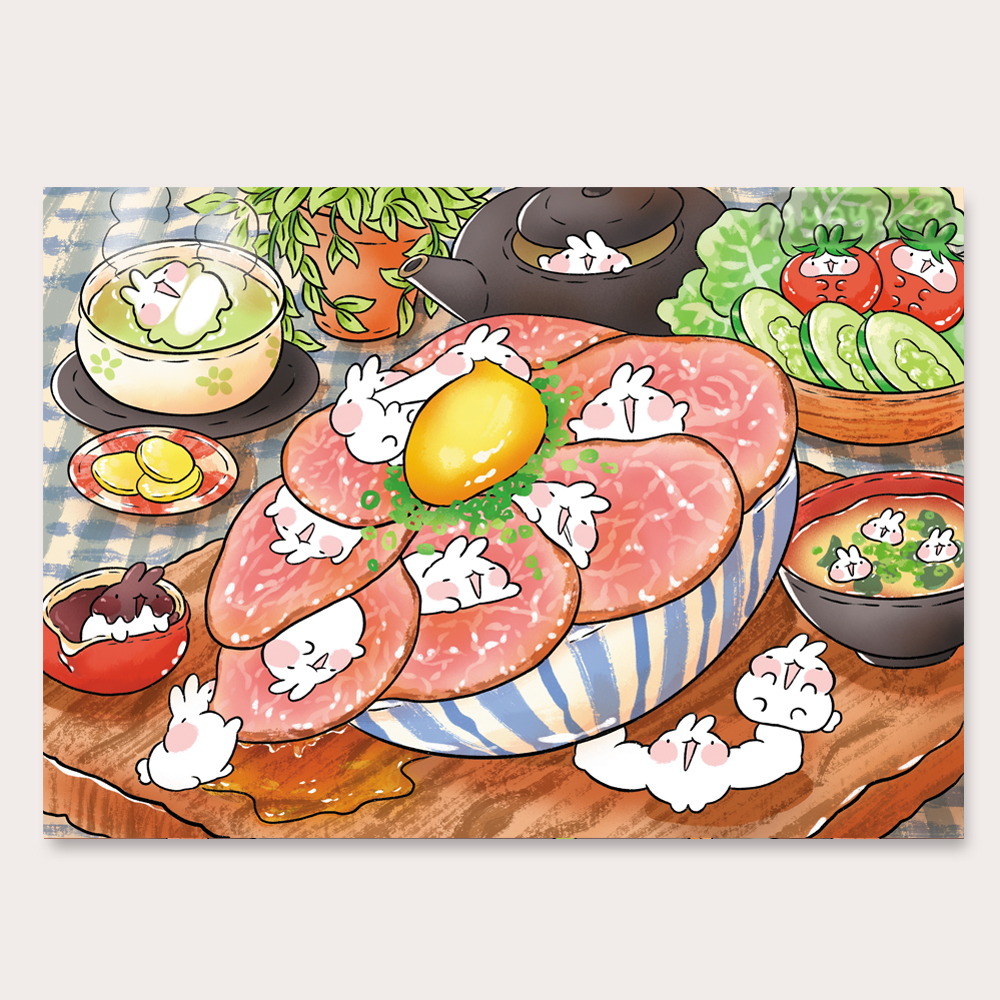 Meat Bowl โปสการ์ด ขนาด A6