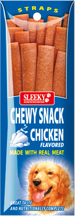 ขนมสุนัข SLEEKY ชิววี่สแน็ค รสไก่ (ชนิดแผ่น - สำหรับหมาใหญ่)