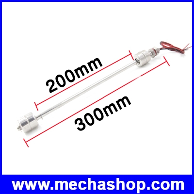 เซนเซอร์ระดับน้ำ ลูกลอยไฟฟ้า 300mm Float Switch Stainless Steel Horizontal Water Level Sensor Double Ball
