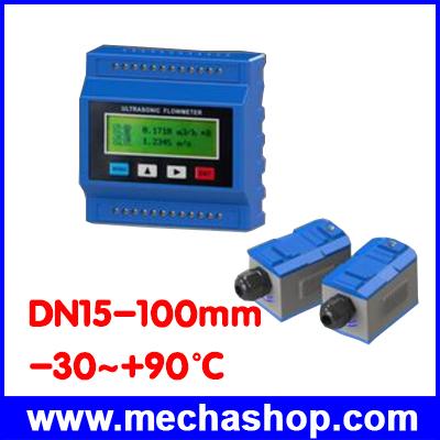 เครื่องวัดการไหลดิจิตอล มิเตอร์วัดการไหล Ultrasonic Flow Meter TUF-2000M-TS-2 DN15-100mm