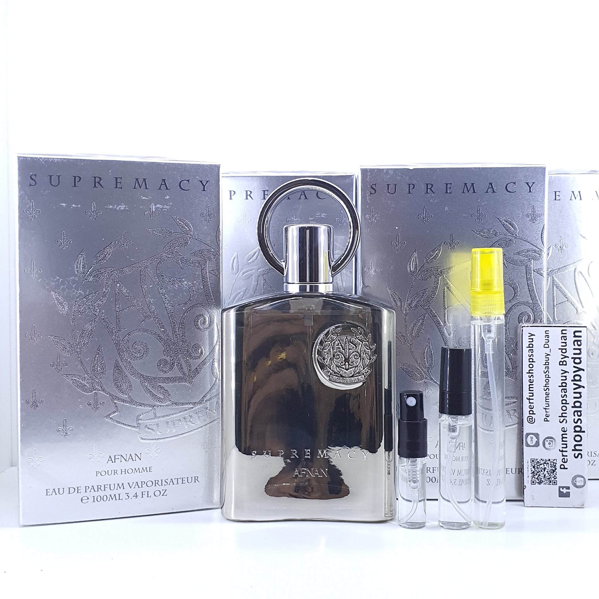 น้ำหอมแท้แบ่งขาย Afnan Supremacy Silver Perfumes for men โคลนนิ่งกลิ่น Creed Aventus มาเลยจ้า)
