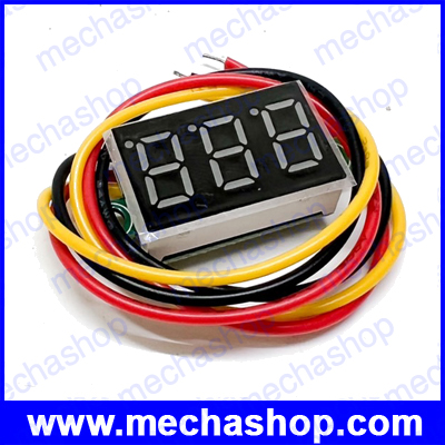 เครื่องวัดแบตเตอรี่ จอมิเตอร์วัดแบตเตอรี่ มิเตอร์วัดแรงดันไฟฟ้ากระแสตรง 0-32V DC LED Display Volt Meter Gauge Voltage Panel Meter 2 wires LED สีเขียว