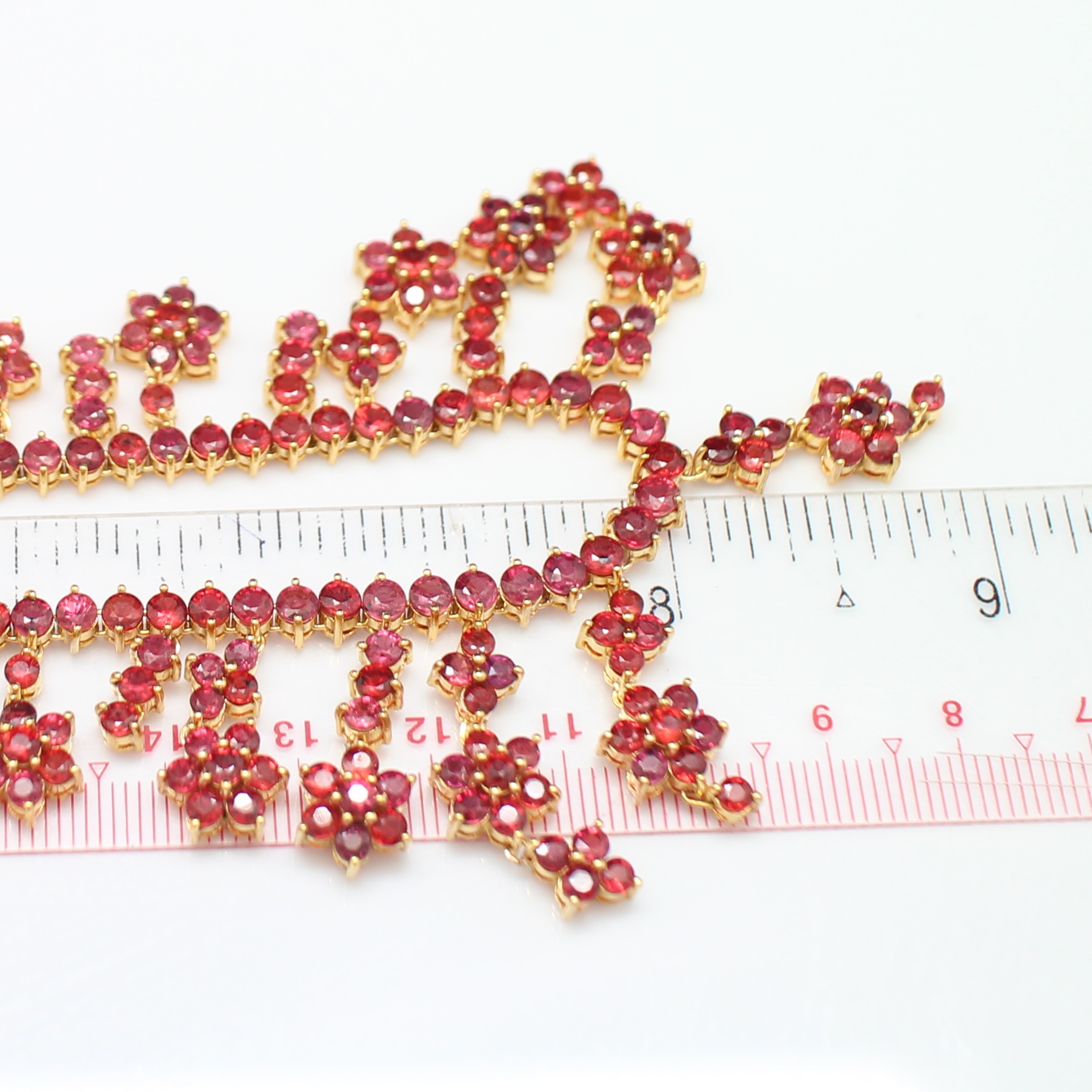 NL25090 สร้อยคอระย้าพลอยซองเจีย ทองแท้ 90% นน.รวม 55.2 กรัม ยาว 16 นิ้ว งานสวย