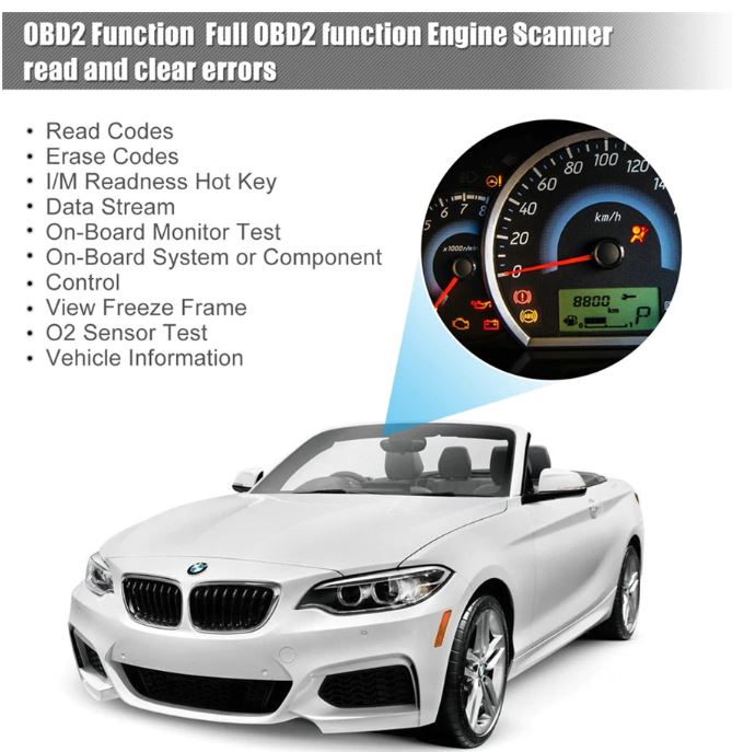 Launch OBD2 Automotive Scanner CR619 Engine ABS SRS O2 Sensor Monitoring Creader Tool ODB2 Auto Scanner OBD Car Diagnostic Tool