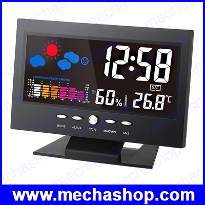 เครื่องวัดความชื้น อุณหภูมิ นาฬิกา ปฏิทิน Digital Temperature Humidity Meter Clock Thermometer Hygrometer Calendar