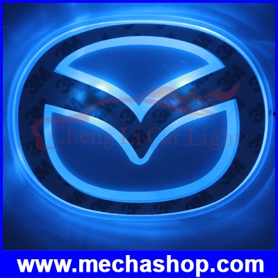 LED Car Logo MAZDA โลโก้ LED มาสด้าา แดง ขาว ฟ้า