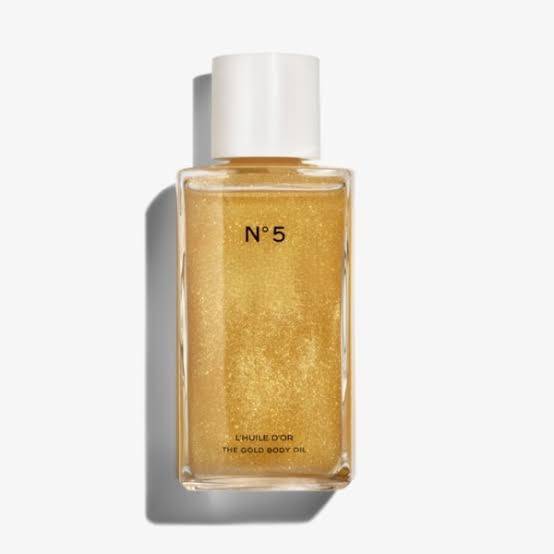 น้ำหอมแท้แบ่งขาย CHANEL N°5 GOLD BODY OIL ออยล์บำรุงผิวกายผสมชิมเมอร์สีทอง 💦แบ่ง 💕Travel Size แบบทดลอง
