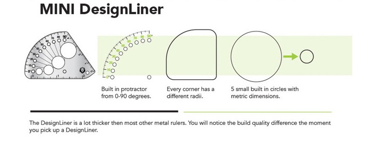 ไม้บรรทัดเขียนแบบ ทรงมีดมาเชเต้ ค่าย EDC GEAR