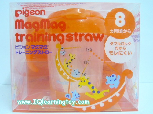 Pigeon - ถ้วยหัดดื่ม พีเจ้นท์ MagMag พร้อมหลอดดูด Training Mug Pigeon Step 3 (Straw Course) จัดส่งฟรีค่ะ