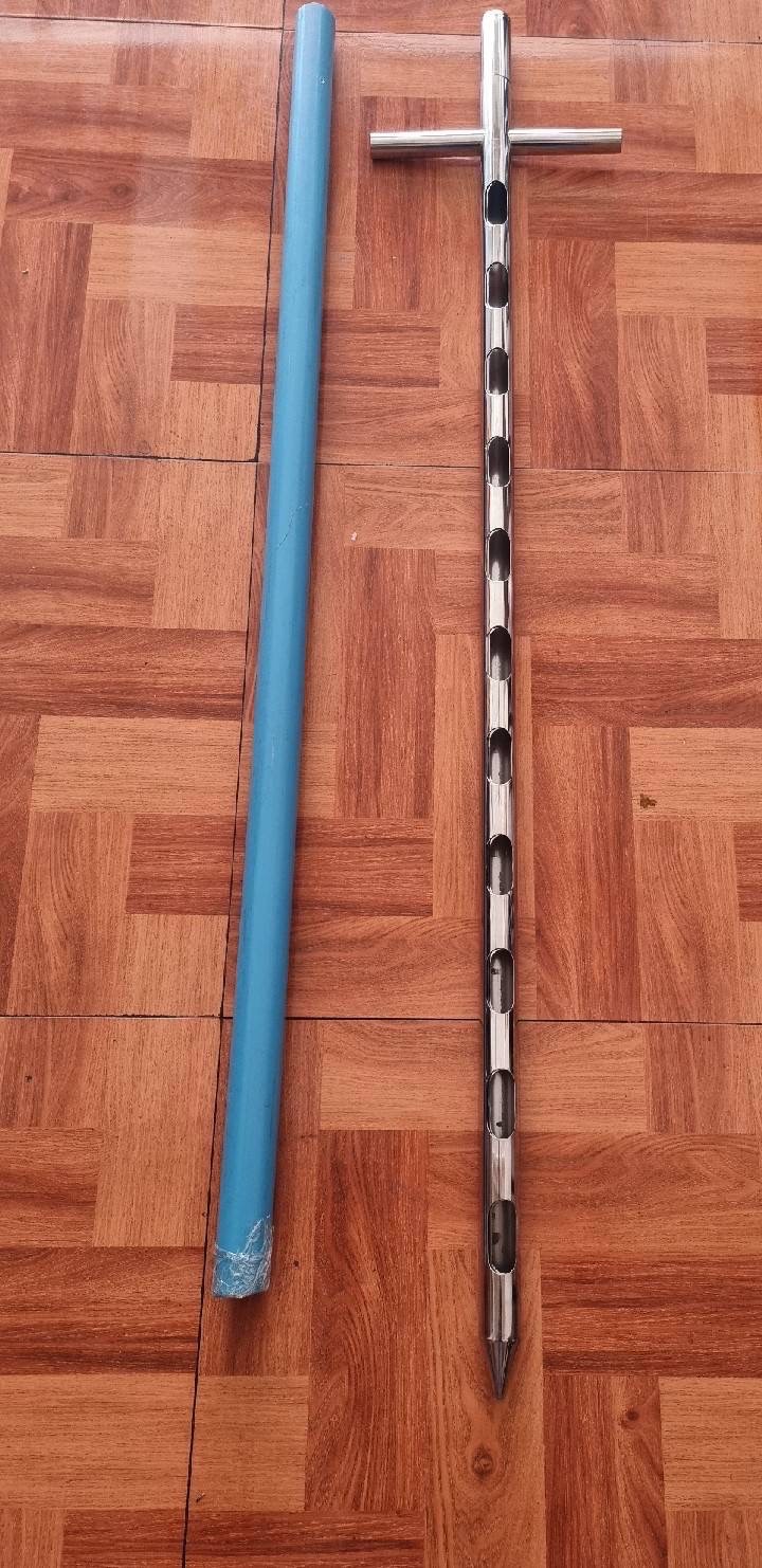 หลาวฉ่ำเบ๊าว์ Seed Sampling Parkhi เส้นผ่าศูนย์กลาง 1.5 นิ้ว x 1.5 เมตร ( เจาะ 11 ช่อง) สแตนเลสแท้ไม่เป็นสนิม