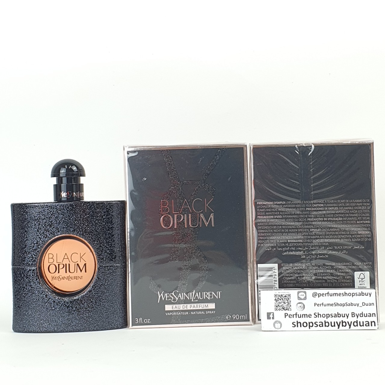 น้ำหอมแท้ YSL Black Opium EDP 90ml กล่องซีล