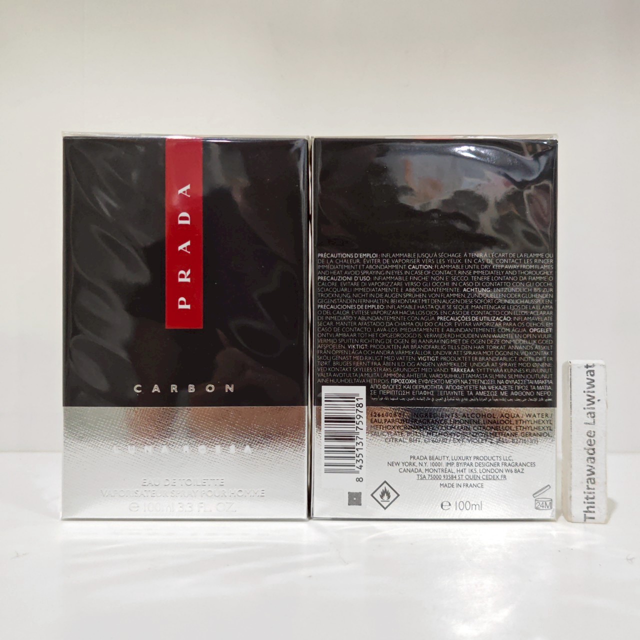 น้ำหอมแท้ Prada Luna Rossa Carbon 100ml กล่องซีล