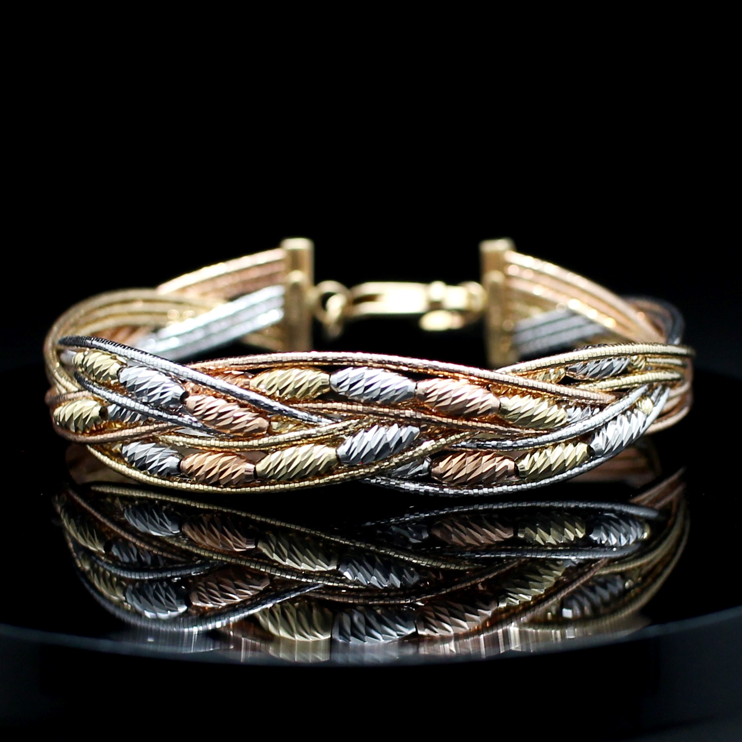 BL25007 กำไล 18k อิตาลี 3 กษัตริย์ นน. 20.00 กรัม เส้นผ่านศูนย์กลาง 5.7 ซม. งานใหม่ สวยมาก