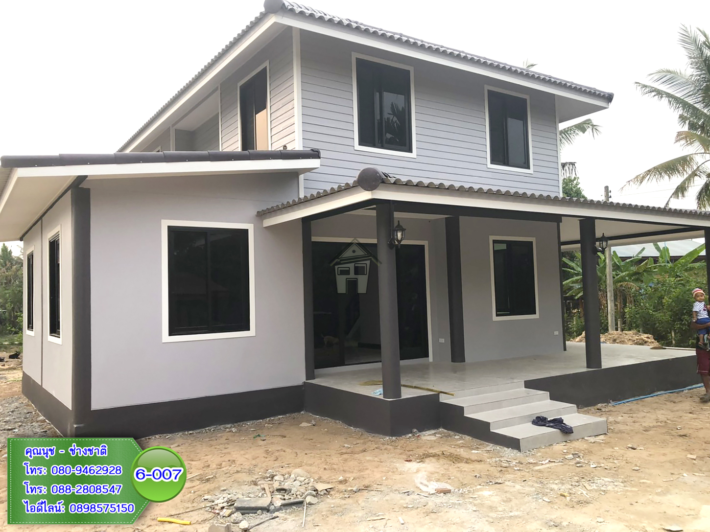 6-007 บ้านน็อคดาวน์ - บ้านหลังใหญ่ - ทรงปั้นหยา