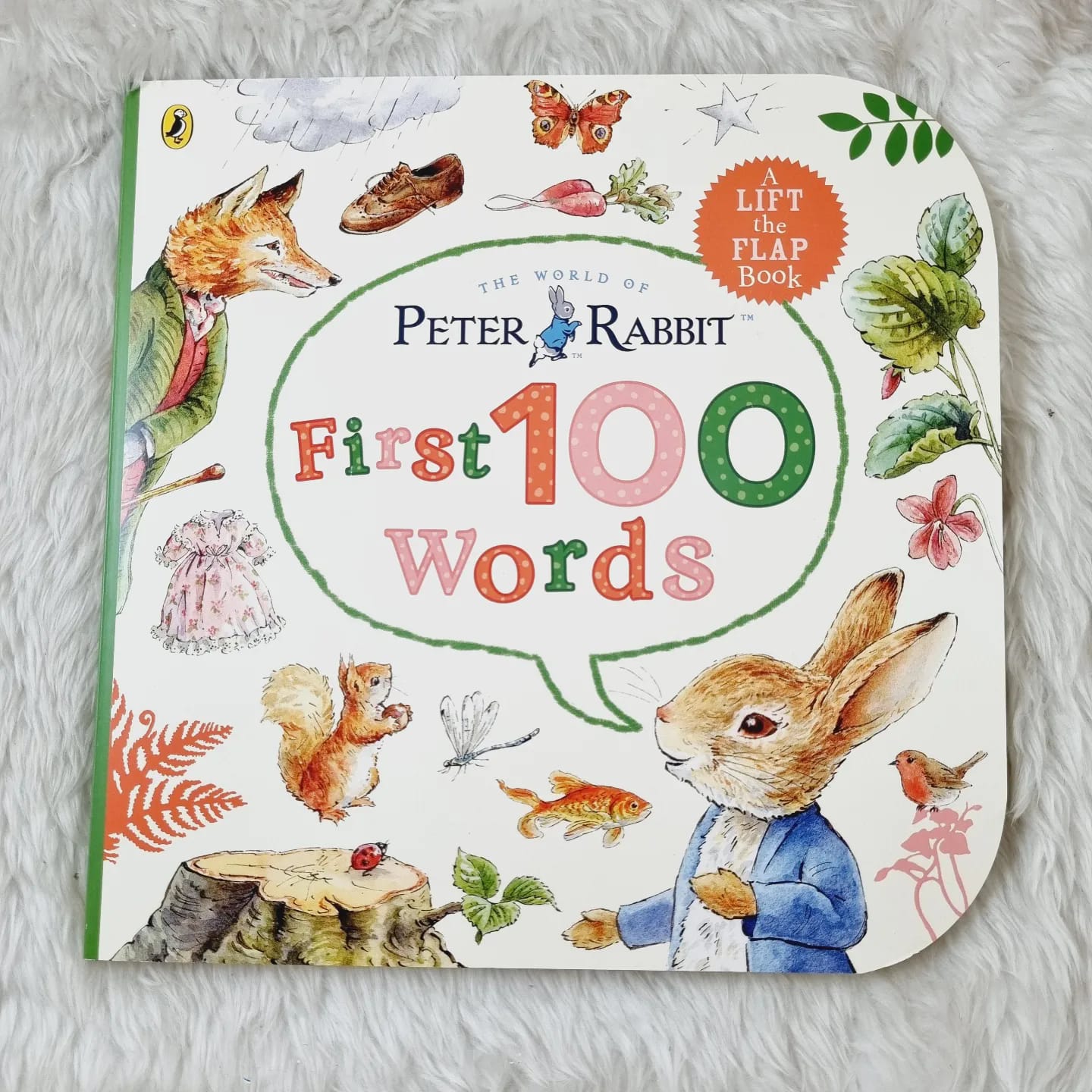 [หนังสือ เด็ก]Peter Rabbit first 100 words board book lift the flap ของแท้ พร้อมส่ง