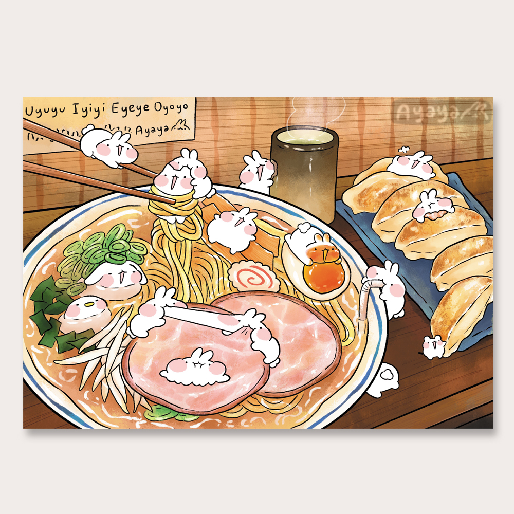Ramen โปสการ์ด ขนาด A6