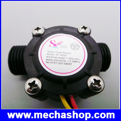 เซ็นเซอร์วัดอัตราการไหลของน้ำ Water Flow sensor 1/2" Water flow sensor Flow meter YF-201, 1-30L/min