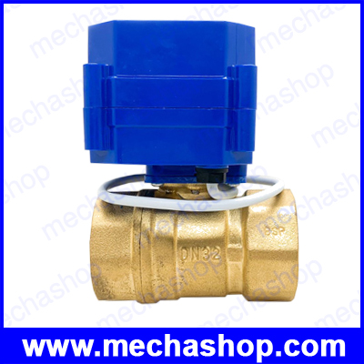 มอเตอร์วาล์วไฟฟ้า ทองเหลือง CWX-60P Motorized Electric valve brass 1 1/4 นิ้ว DN32 2way, DC9-24V Electric valve 2 wire CR01