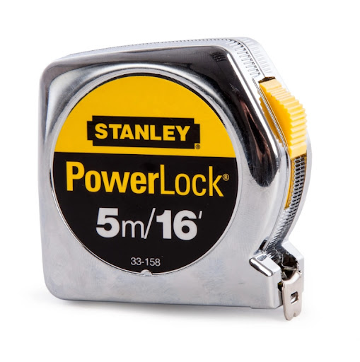 STANLEY PowerLOCK ตลับเมตรชุบโครเมี่ยม รุ่นพาวเวอร์ล็อค สเตนเล่