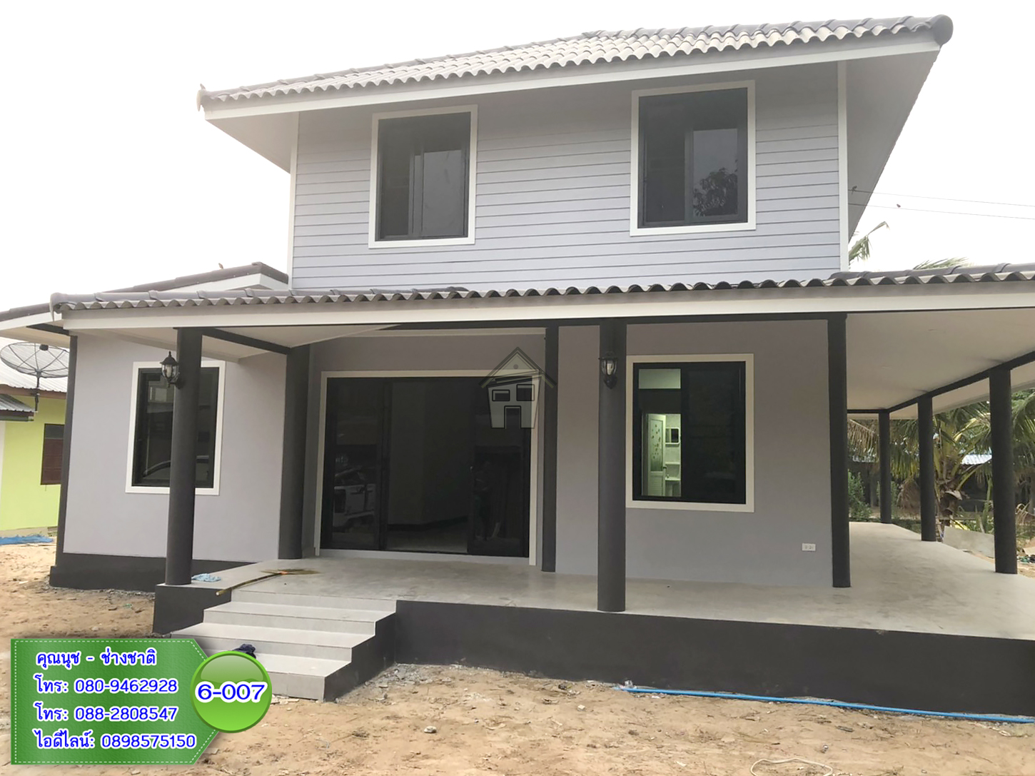 6-007 บ้านน็อคดาวน์ - บ้านหลังใหญ่ - ทรงปั้นหยา