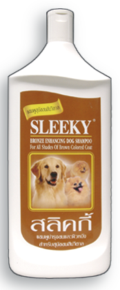 แชมพูสุนัข SLEEKYสูตรบำรุงขนและผิวหนัง เฉพาะสุนัขขนสีน้ำตาล/ทองทุกสายพันธุ์ ขนาด 1000 ซีซี