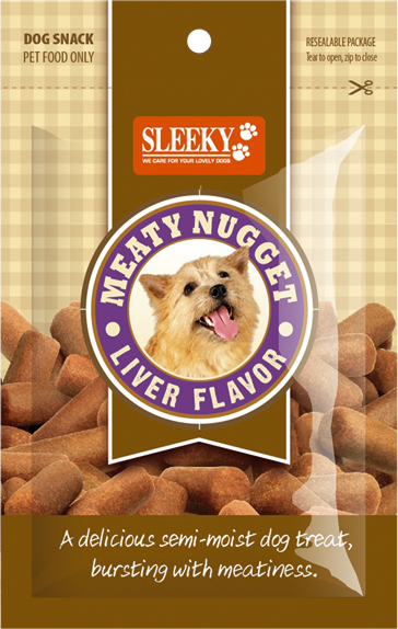 ขนมสุนัข SLEEKY มีทตี้นักเกต รสตับ - ขนมหมาทุกสายพันธุ์