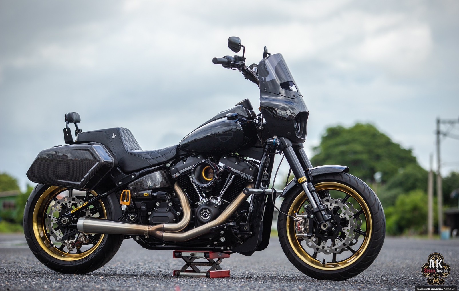 saddle bags softail carbon